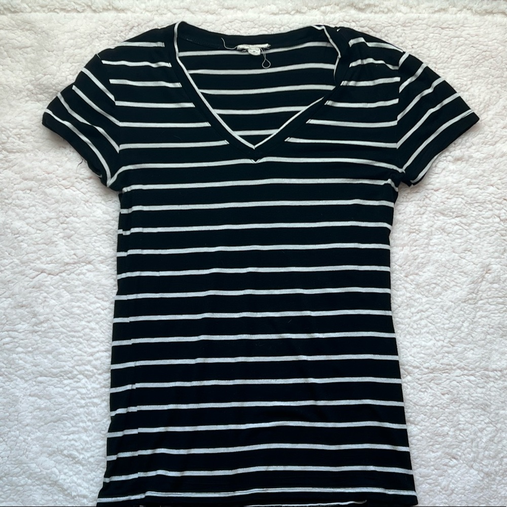 Black and white striped woman’s TShirt